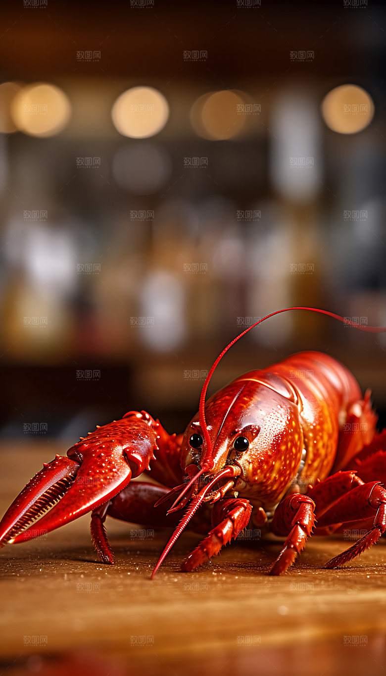 龙虾夏季美食烧烤摄影图