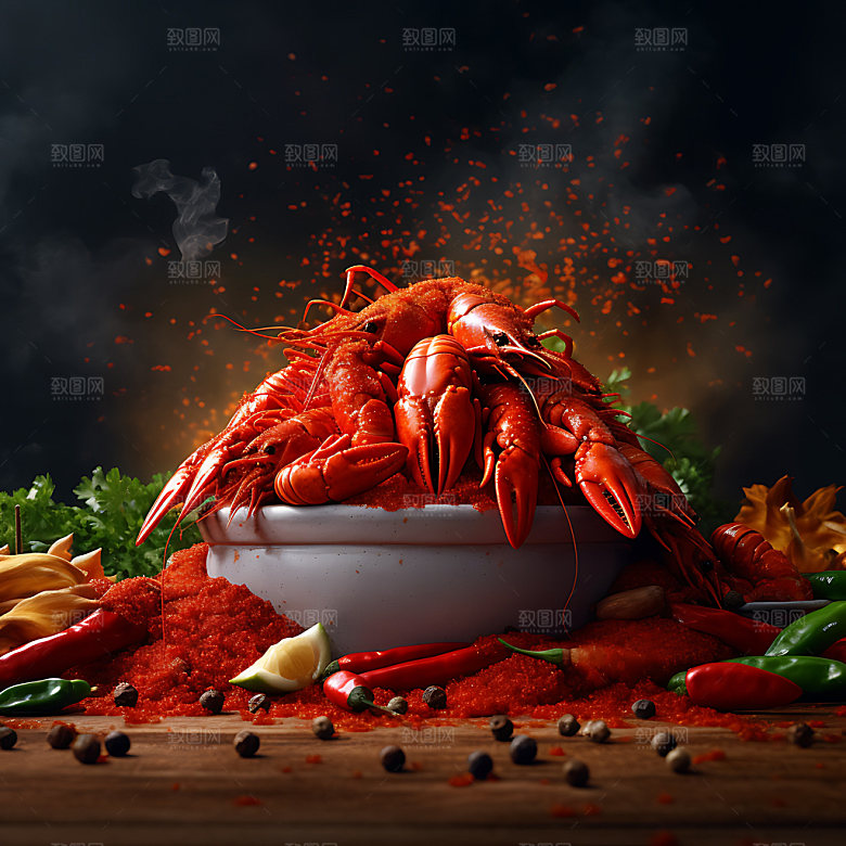 龙虾夏日特色摄影图