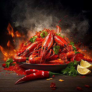 龙虾高清夏季美食摄影图