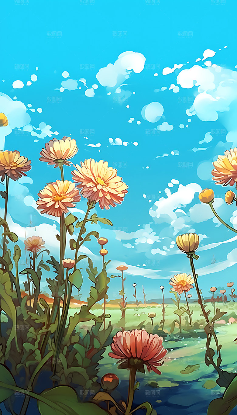 寒露二十四节气秋天节气插画