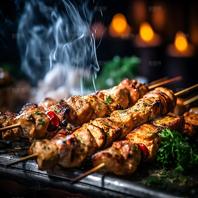 烧烤美食夏季摄影图