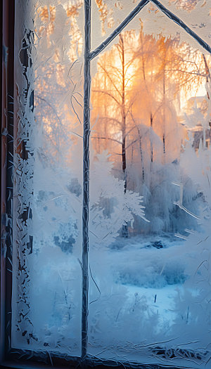 立冬冬日寒冷摄影图