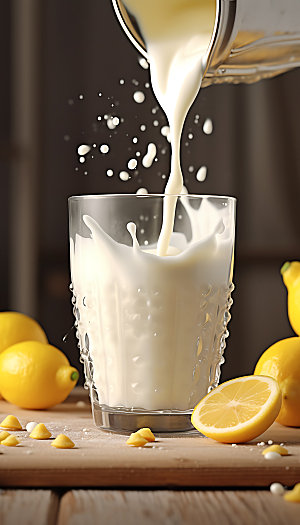 柠檬果汁飞溅商业水果摄影图