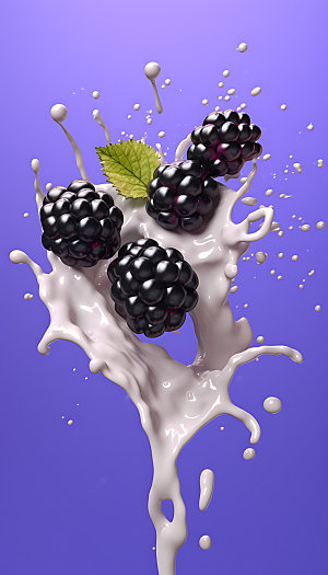 葡萄果汁飞溅商业牛奶飞溅摄影图