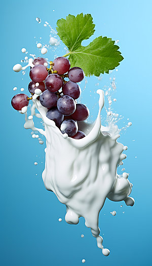葡萄果汁飞溅水果商业摄影图