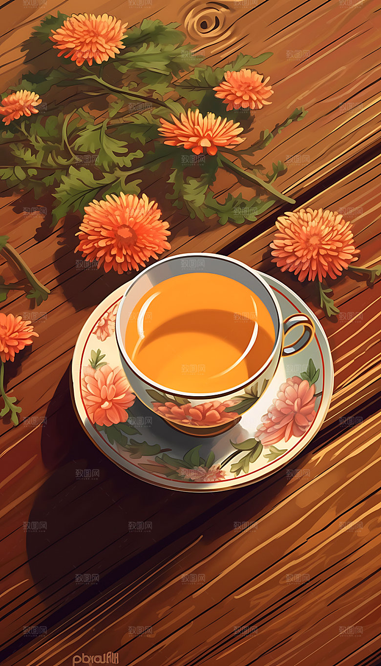 霜降二十四节气冰雪节气插画