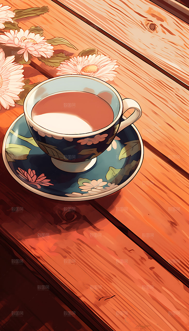 霜降手绘冰雪节气插画