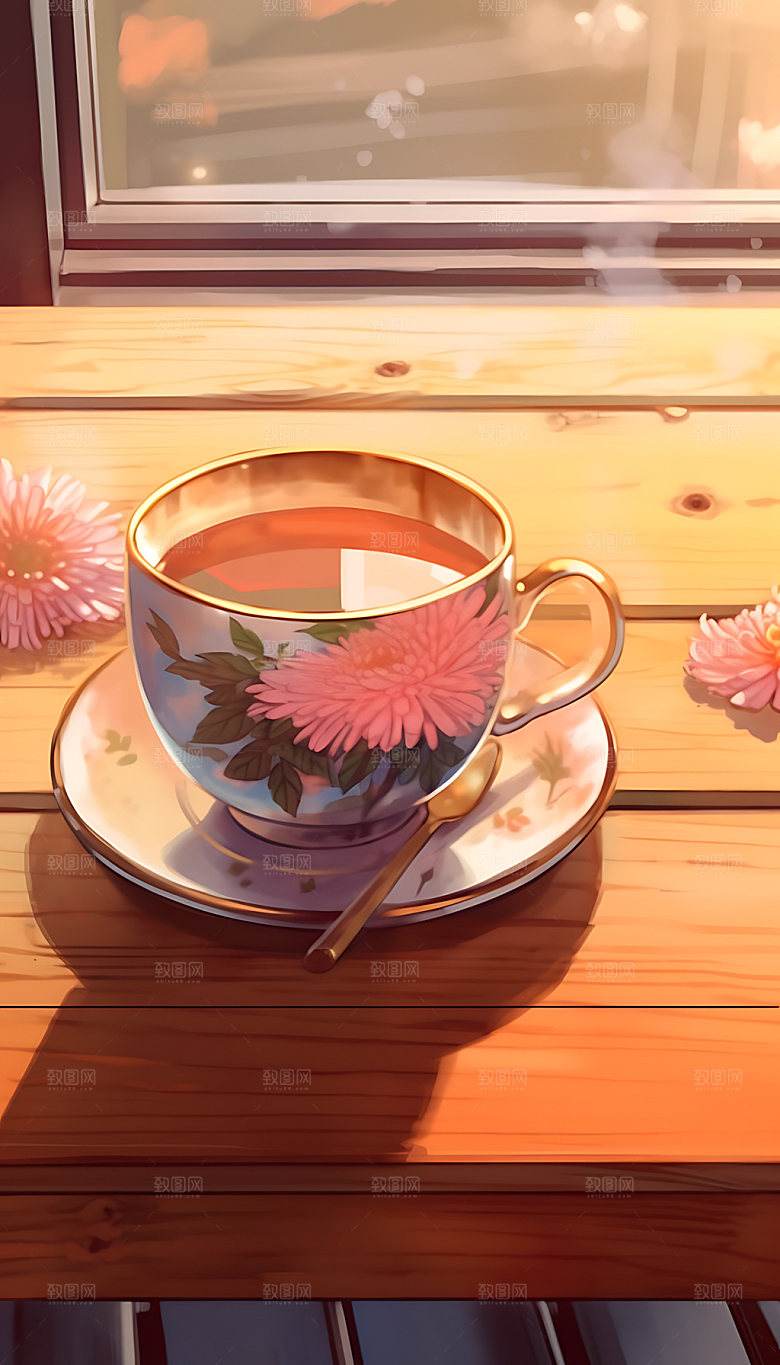 霜降手绘冬季节气插画