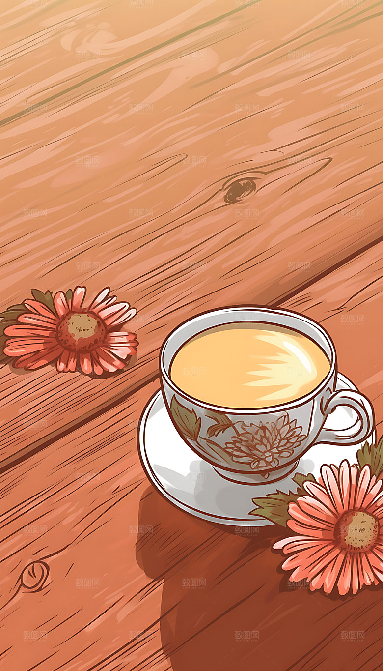 霜降手绘冬季节气插画