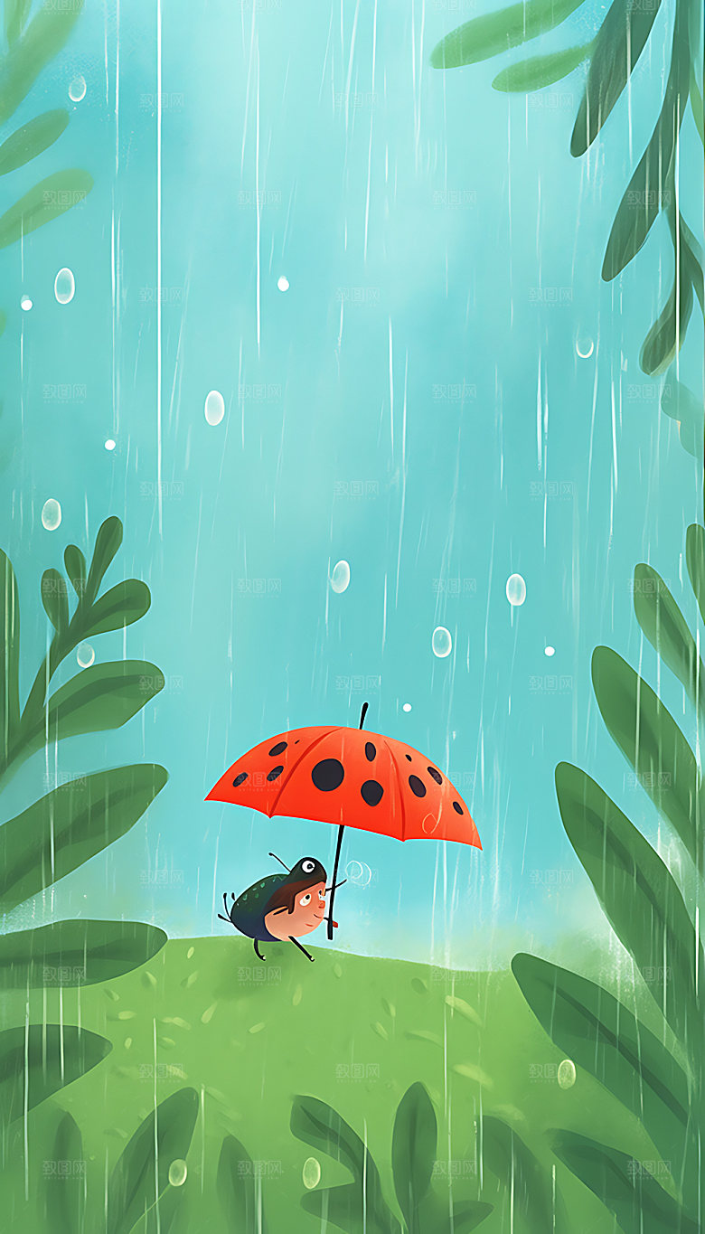 春分卡通清新插画