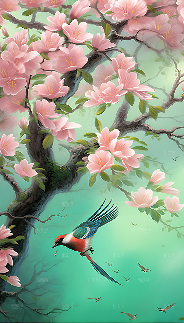春分春天春日插画