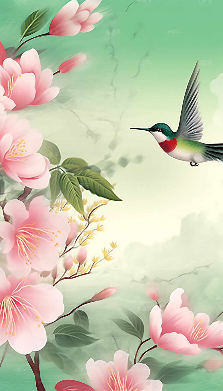 春分春天治愈插画