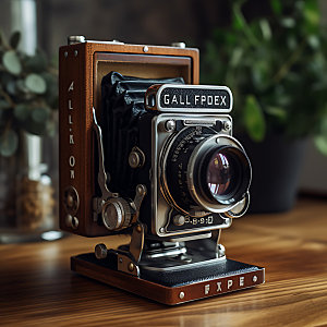 复古相机摄影器材立体模型