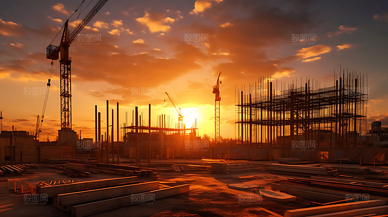 建筑工地城市建造高清摄影图