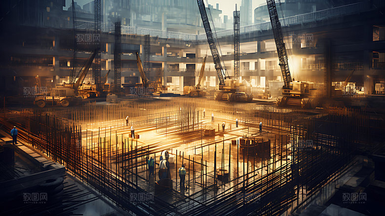 建筑工地城市建造高清摄影图