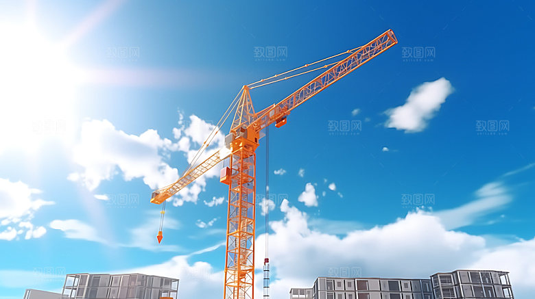 建筑工地高清城市建造摄影图