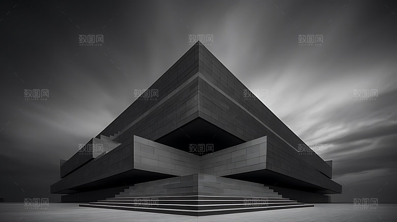 建筑立体简约模型