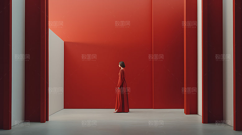 建筑简约线条模型