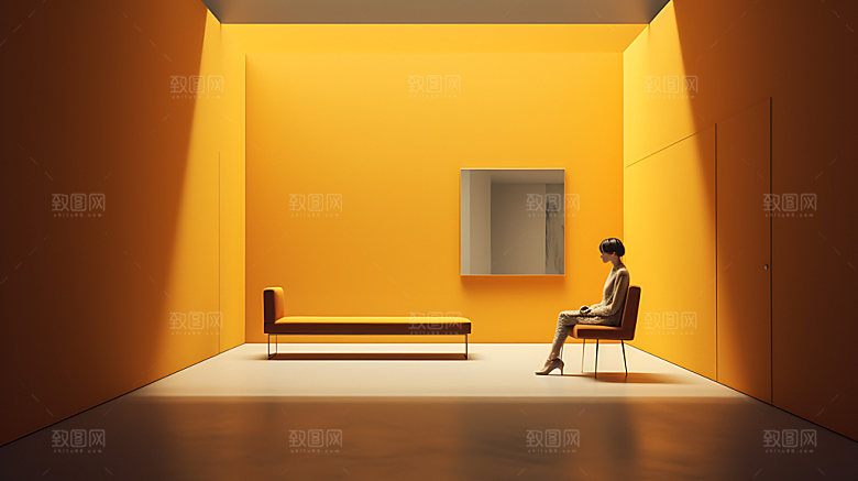 建筑简约线条模型