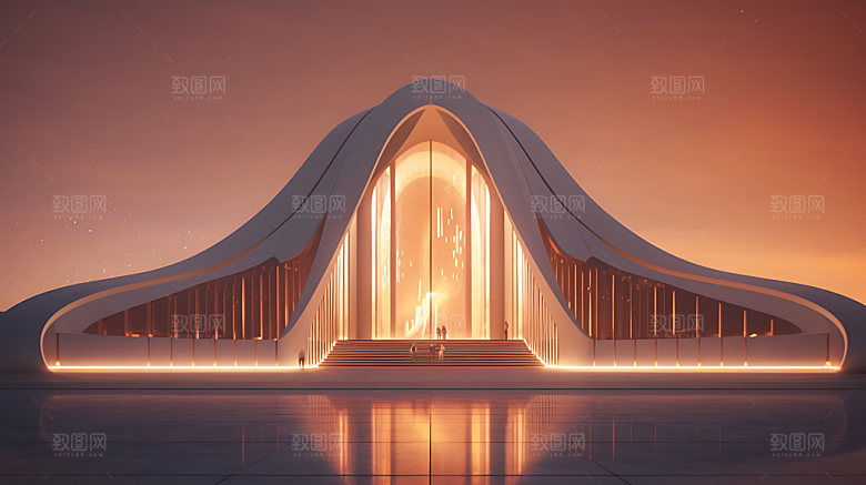 建筑大气线条模型