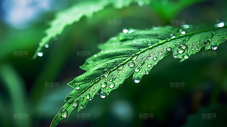 清明风光雨季摄影图