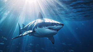 鲨鱼海洋动物高清摄影图