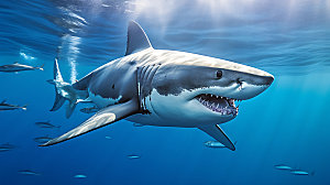 鲨鱼高清生物摄影图