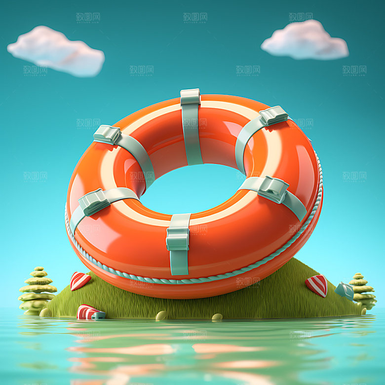 水上乐园儿童乐园度假插画
