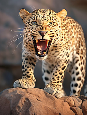 豹子猎豹野生动物摄影图