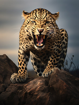 豹子哺乳动物特写摄影图