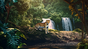 豹子高清猫科摄影图