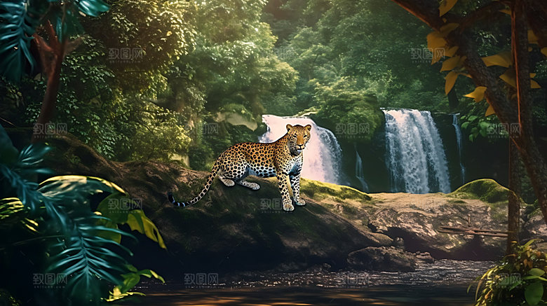 豹子高清猫科摄影图