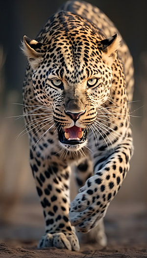 豹子哺乳动物猫科摄影图