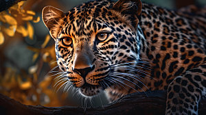 豹子美洲豹自然摄影图