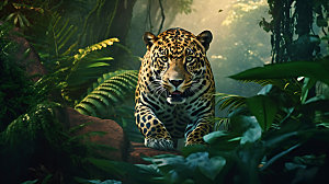 豹子猫科美洲豹摄影图