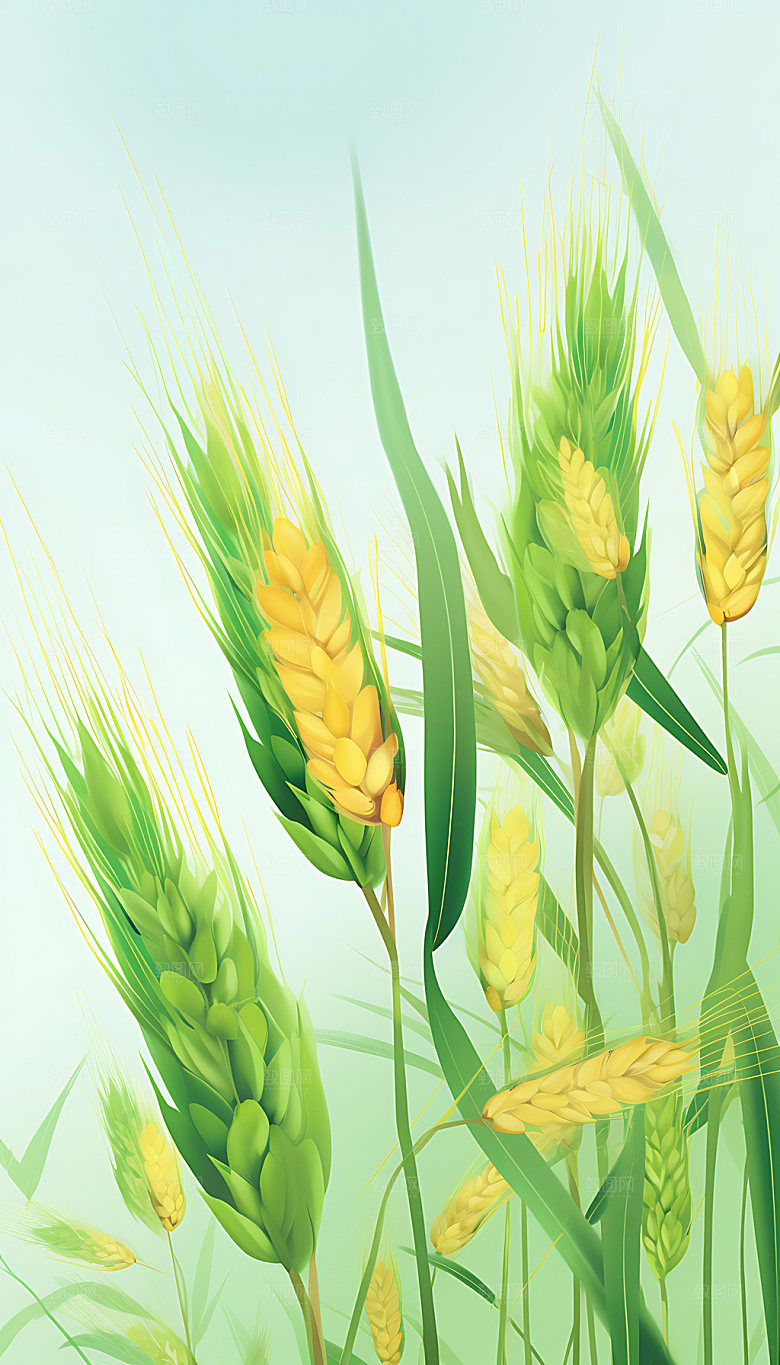 谷雨二十四节气手绘插画