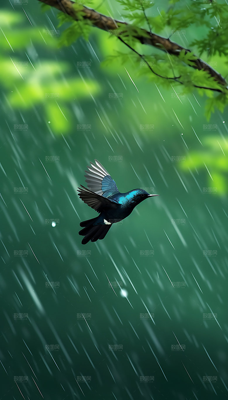 谷雨春天耕种摄影图