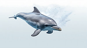 海豚环保蓝色摄影图