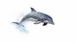 海豚海洋生物蓝色摄影图