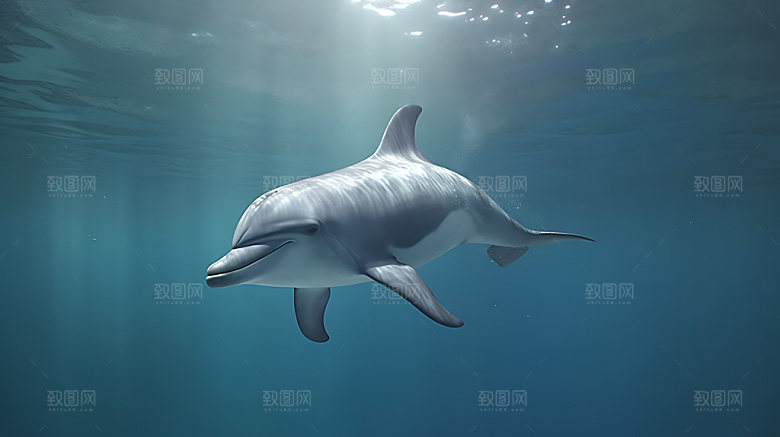 海豚自然海洋生物摄影图