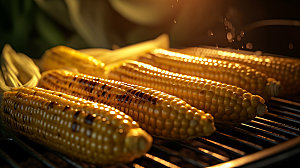 烤玉米夏季蔬菜摄影图