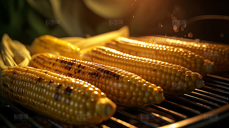烤玉米夏季蔬菜摄影图