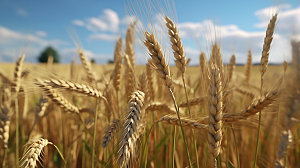 麦田粮食高清摄影图
