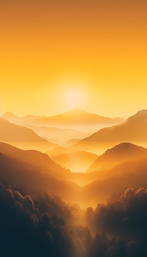 日出高清朝阳摄影图