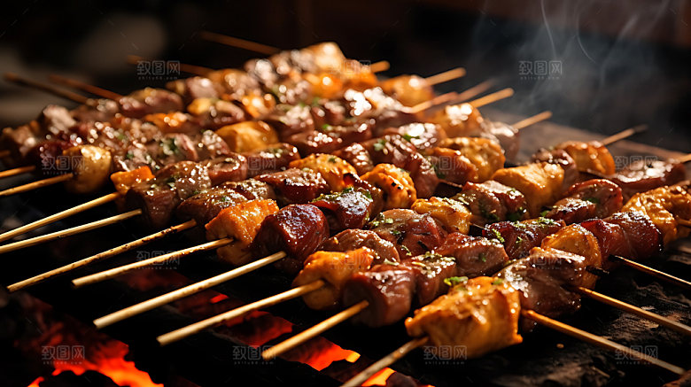 淄博烧烤夏日夏季摄影图