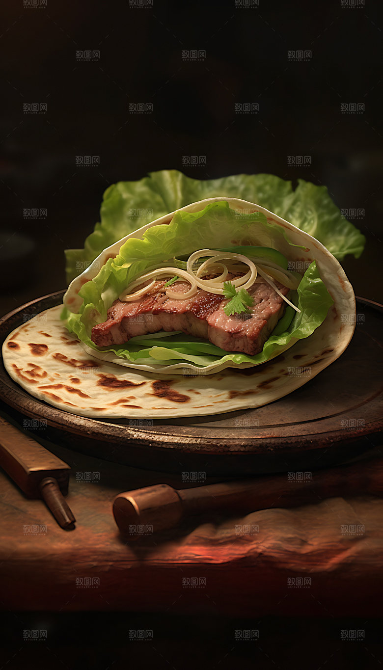 淄博烧烤夏日美味摄影图