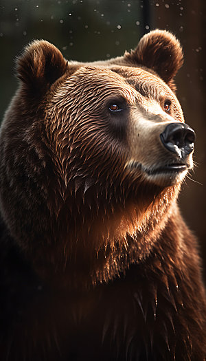 棕熊野生动物哺乳动物摄影图