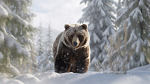 棕熊自然高清摄影图