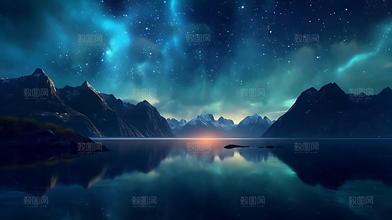 极光高清星空摄影图