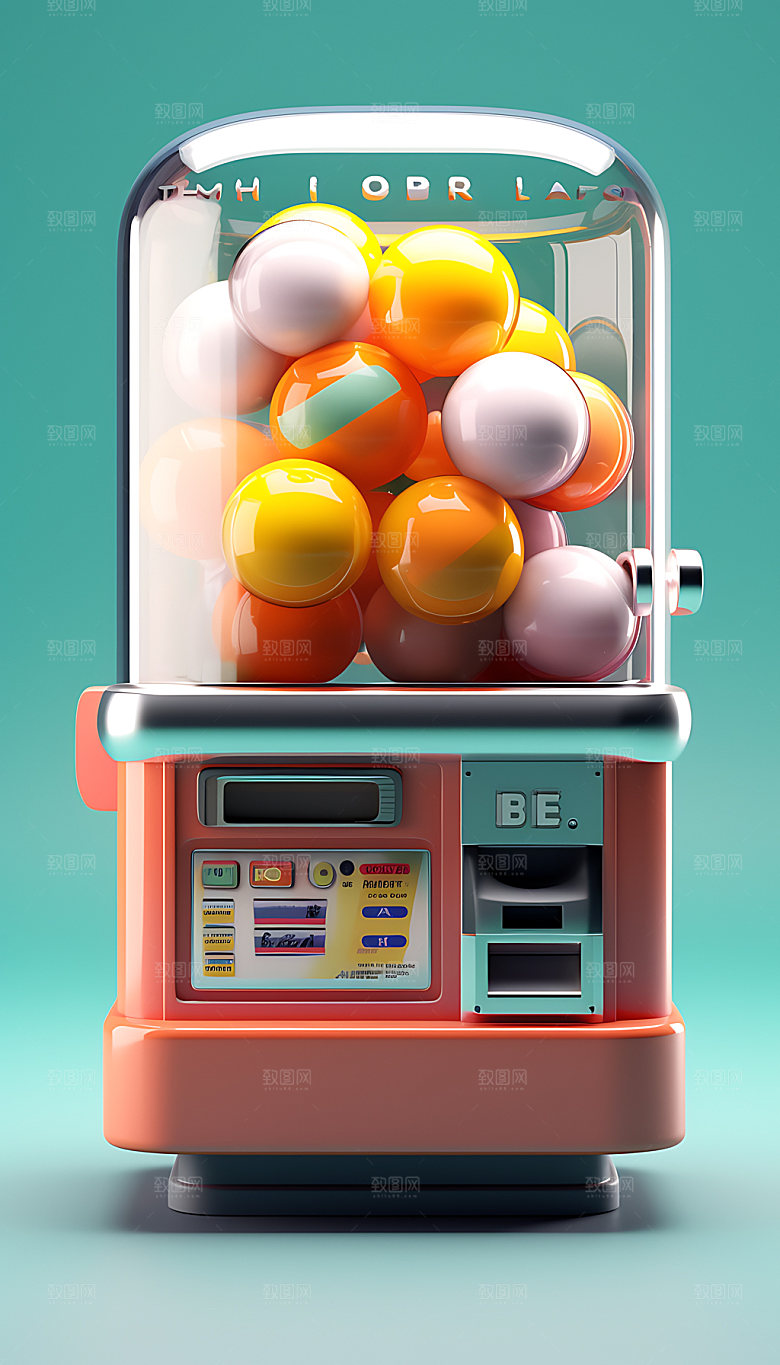 盲盒扭蛋机立体3D模型